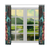 Turtle And Shark With Hibiscus Window Curtain ( Two Piece) Turquoise - Polynesian Pride