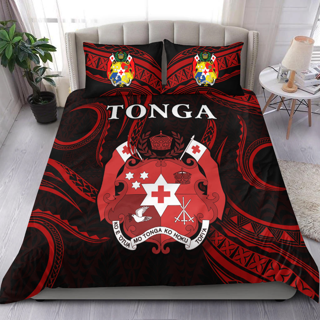 Tonga Pattern Bedding Set Always Proud LT13 Red - Polynesian Pride