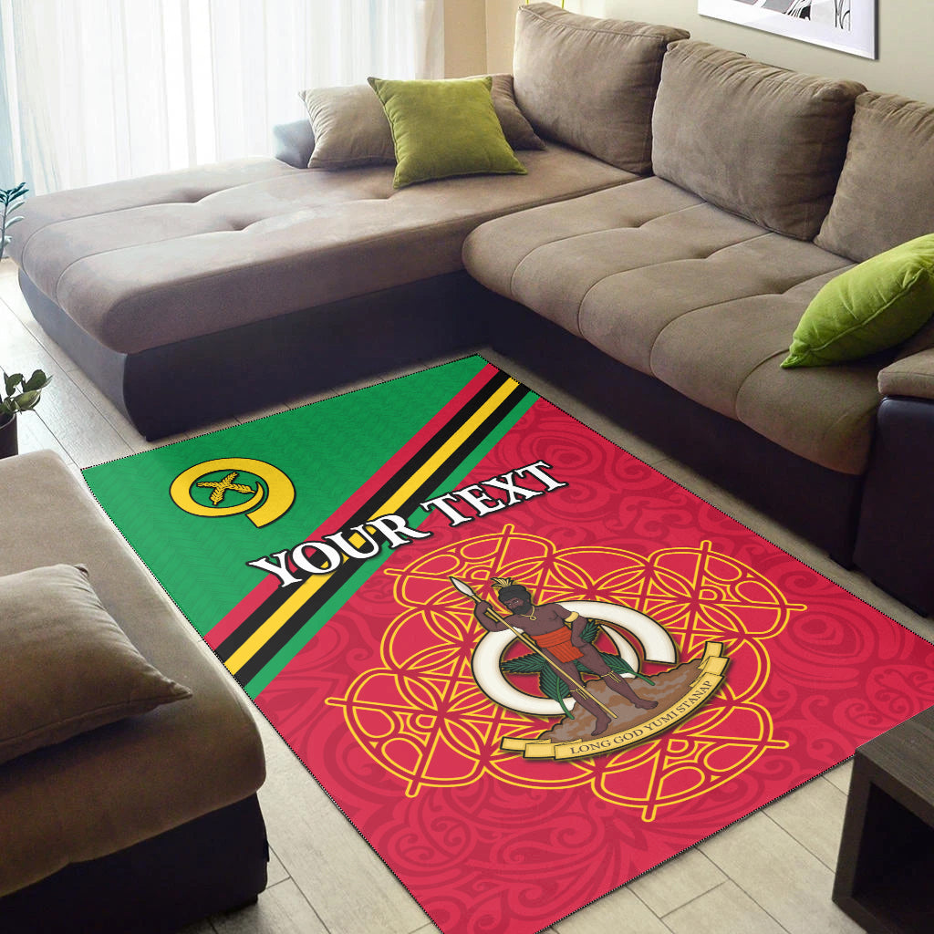 (Custom Personalised) Vanuatu Area Rug Pattern Sand Drawing LT13 - Polynesian Pride