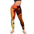 Papua New Guinea Custom Personalised Women's Leggings - Tribal Tuna Fish Orange - Polynesian Pride