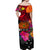 Papua New Guinea Off Shoulder Long Dress Alluring Polynesia and Tropical Flowers LT13 - Polynesian Pride