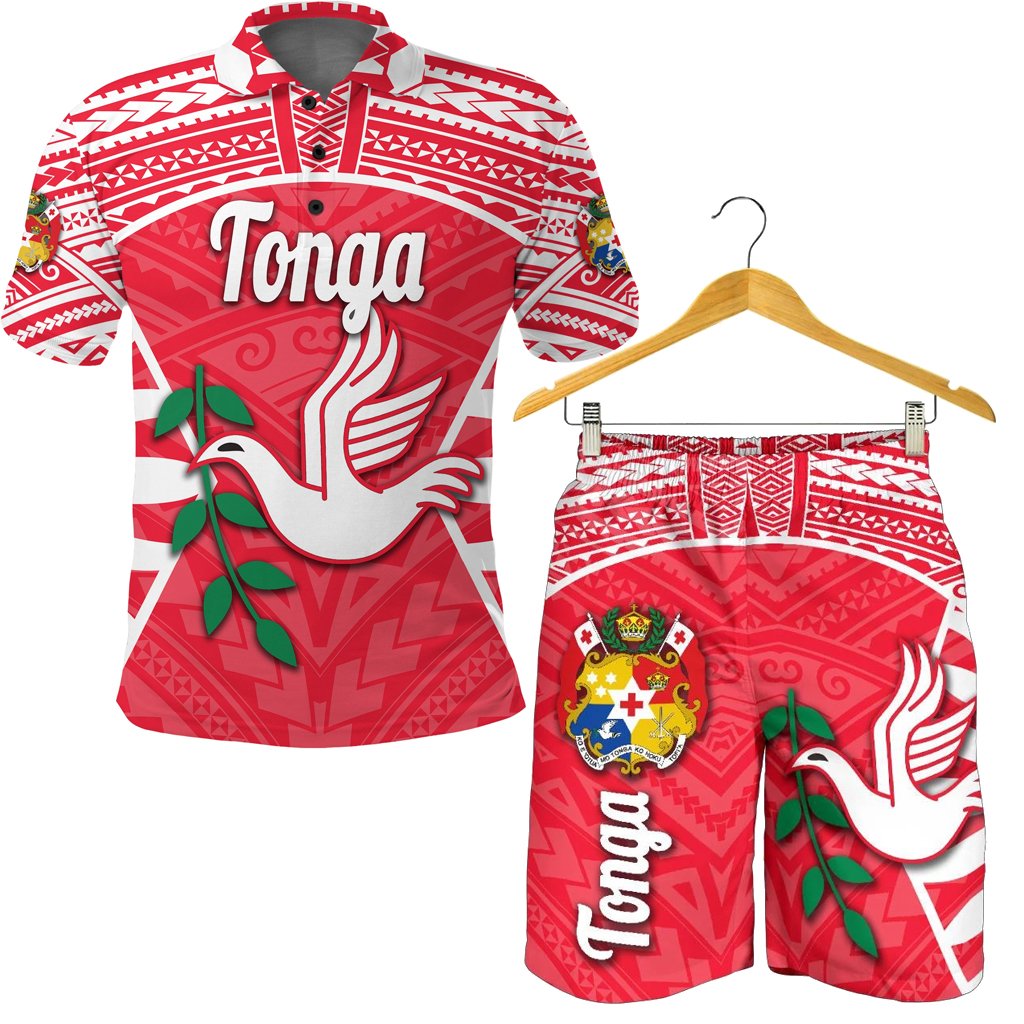 Combo Polo Shirt and Men Short Tonga Rugby Style 5XL - Polynesian Pride
