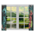 Shark and Turtle Window Curtain Polynesian Hibiscus (Two Pieces) - Polynesian Pride