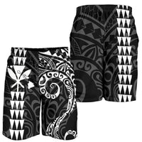 Kanaka Hawaii Map White Polynesian Men's Short Men's Shorts White - Polynesian Pride