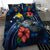 Papua New Guinea Polynesian Bedding Set - Blue Turtle Hibiscus - Polynesian Pride