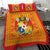 (Custom Personalised) Tonga Pattern Bedding Set Coat of Arms - Red and Yellow LT4 - Polynesian Pride