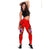 Tonga Polynesian Custom Personalised Women's Leggings - Floral With Seal Red - Polynesian Pride