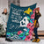 (Custom Personalised) Papua New Guinea Mothers Day With Green Turtle Blanket - LT12 - Polynesian Pride