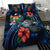 Fiji Polynesian Bedding Set - Blue Turtle Hibiscus - Polynesian Pride