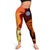 Northern Mariana Islands Women's Leggings - Tribal Tuna Fish Orange - Polynesian Pride