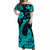 Hawaii Matching Polynesia Tribal Fish Hook Turquoise Hawaii Dress and Hawaiian Shirt LT13 - Polynesian Pride