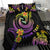 Polynesian Custom Personalised Bedding Set - Plumeria Flowers with Spiral Patterns - Polynesian Pride