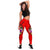 Fiji Polynesian Women's Leggings - Floral With Seal Red - Polynesian Pride