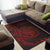 Nauru Area Rug - Polynesian Pattern Style Red Color - Polynesian Pride