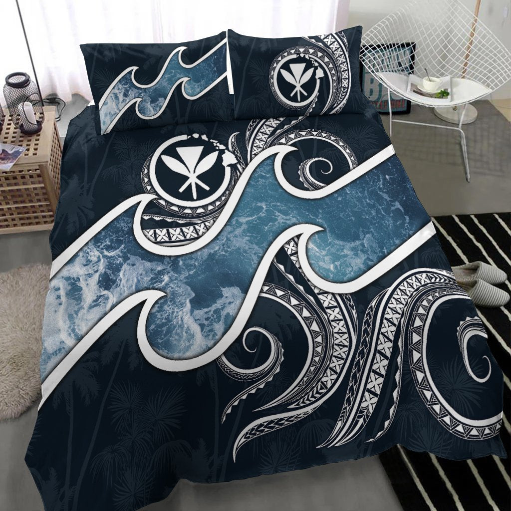 Polynesian Hawaii Bedding Set - Ocean Style Black - Polynesian Pride