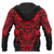 Polynesian All Over Zip up Hoodie Tattoo Tiki Red - Polynesian Pride