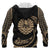 Tahiti Polynesian Custom Hoodie Gold Tribal Wave - Polynesian Pride