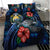 Nauru Polynesian Bedding Set - Blue Turtle Hibiscus - Polynesian Pride