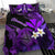 Hawaii Turtle With Plumeria Leaf Purple Bedding Set - LT12 - Polynesian Pride