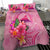 Tokelau Polynesian Bedding Set - Floral With Seal Pink - Polynesian Pride