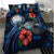 Marshall Islands Polynesian Bedding Set - Blue Turtle Hibiscus - Polynesian Pride