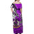 Vanuatu Color Off Shoulder Long Dress Coat of Arms Version Purple LT13 - Polynesian Pride