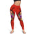 Tahiti Polynesian Custom Personalised Women's Leggings - Floral With Seal Red - Polynesian Pride