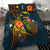 Papua New Guinea Polynesian Bedding Set - Legend of Papua New Guinea (Blue) - Polynesian Pride