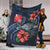 Wallis and Futuna Polynesian Premium Blanket - Blue Turtle Hibiscus - Polynesian Pride