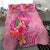 Tahiti Polynesian Bedding Set - Floral With Seal Pink - Polynesian Pride