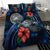 American Samoa Polynesian Bedding Set - Blue Turtle Hibiscus - Polynesian Pride