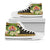 Tahiti High Top Shoes - Polynesian Gold Patterns Collection Unisex White - Polynesian Pride