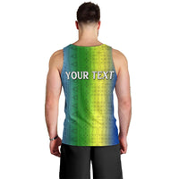 (Custom Personalised) Vanuatu Malampa Fiji Day Men's Tank Top - Flag Version - LT12 - Polynesian Pride