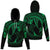 Hawaii Hoodie Polynesian Hammerhead Shark Green Unisex Green - Polynesian Pride