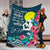 (Custom Personalised) Palau Mothers Day With Green Turtle Blanket - LT12 - Polynesian Pride