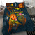 Papua New Guinea Polynesian Personalised Bedding Set - Legend of Papua New Guinea (Blue) - Polynesian Pride