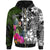 Kosrae Custom Zip up Hoodie Turtle Plumeria Banana Leaf Unisex Black - Polynesian Pride