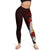 Tuvalu Polynesian Legging - Coat Of Arm With Hibiscus - Polynesian Pride