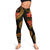 Chuuk Micronesian Women Legging - Gold Plumeria - Polynesian Pride