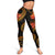 Cook Islands Polynesian Women Legging - Gold Plumeria - Polynesian Pride