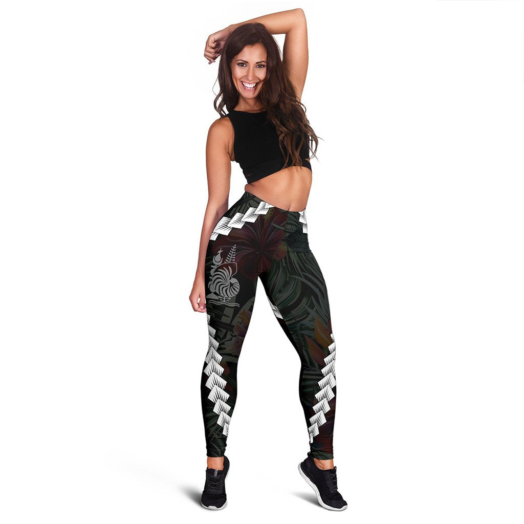 New Caledonia Polynesian Women Legging - Chain Polynesian Black - Polynesian Pride