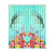 Three Turtle And Hibiscus Window Curtain( Two Piece) One Size 52"x120"(Two Piece) Turquoise - Polynesian Pride