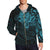 Maori Tattoo Style All Over Zip Hoodie Blue Version - Polynesian Pride