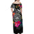 American Samoa Off Shoulder Long Dress Alluring Polynesia and Tropical Flowers LT13 - Polynesian Pride