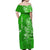 Custom Wallis et Futuna Matching Dress and Hawaiian Shirt Polynesia Green Sea Turtle and Flowers LT13 - Polynesian Pride