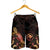 Hawaii Polynesian Men's Shorts - Turtle With Blooming Hibiscus Gold - Polynesian Pride