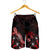 Tonga Polynesian Men's Shorts - Turtle With Blooming Hibiscus Red - Polynesian Pride