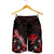 Hawaii Polynesian Men's Shorts - Turtle With Blooming Hibiscus Red - Polynesian Pride