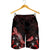 Tokelau Polynesian Men's Shorts - Turtle With Blooming Hibiscus Red - Polynesian Pride