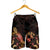 Tonga Polynesian Men's Shorts - Turtle With Blooming Hibiscus Gold - Polynesian Pride